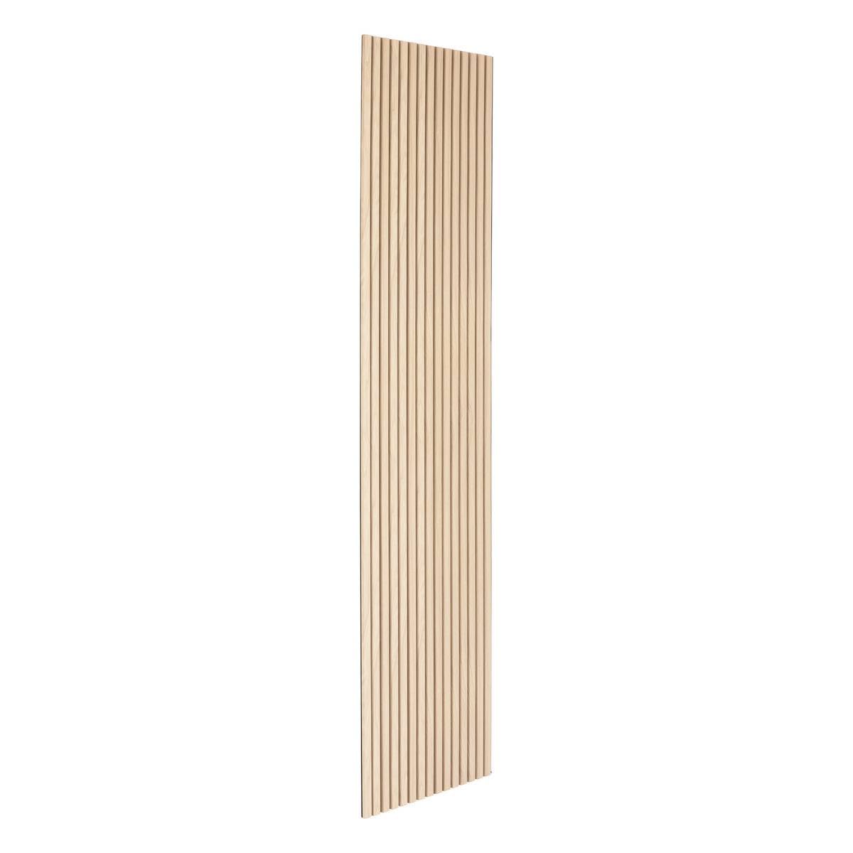 Atmosphera Créateur d'intérieur - Panneau Décoratif Tasseaux Bois Colva - 240x60cm - Beige Fond Noir - Réduction du Bruit - Entrée, Chambre, Salon