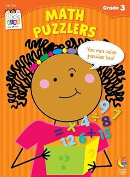Paperback Math Puzzlers Stick Kids Workbook, Grade 3 Book