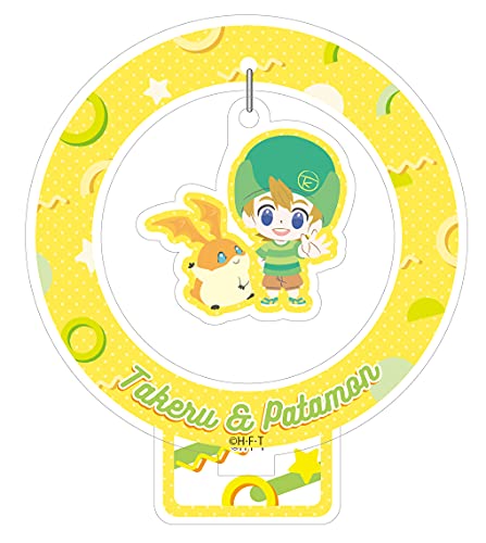 Support acrylique Takel & Patamon Digimon Adventure Belfine Wobble idée cadeau geek