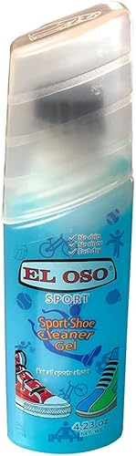 El Oso - Gel limpiador de zapatillas y zapatos deportivos, zapatillas blancas para zapatos a gel de oxidación, limpiador de zapatos 4.23 oz, Azul