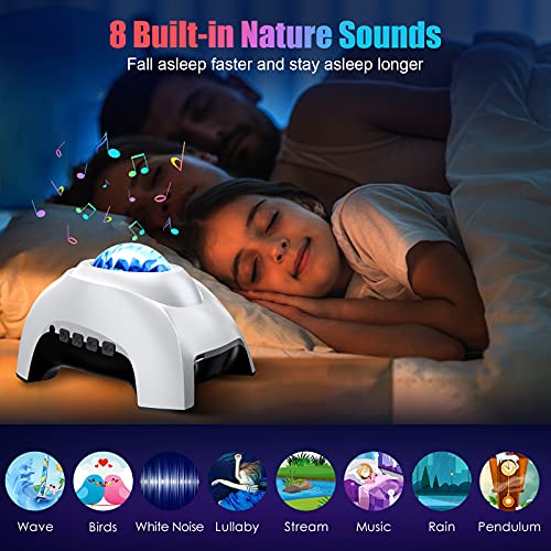 Yikubee Aurora Projector & White Noise Night Light,Northern Lights Star Projector With Bluetooth Speaker & Remote,Galaxy Light Projector For Baby Kids Adults,For Bedroom,Ceiling,Mood Ambiance #TOP2