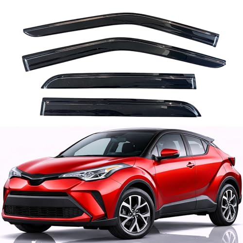 Image of KPY Rain Guards Fit for 2017-2024 Toyota C-HR, Out-Channel Window Visors Vent Wind Deflectors 4PC, Car Accessories for 17-24 CHR