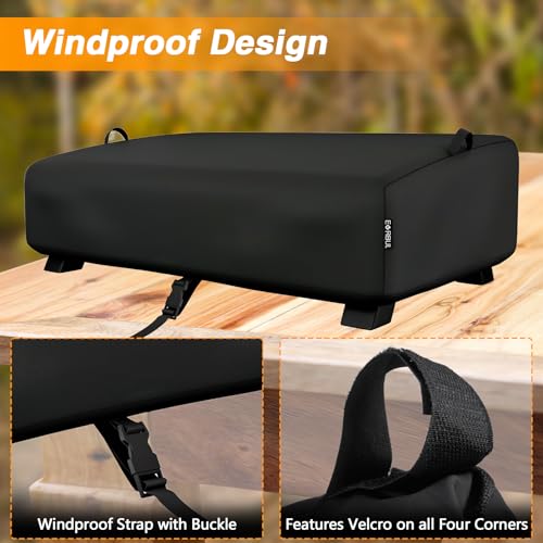 Image of EVRBUL Table Top Grill Cover Compatible with Royal Gourmet PD1305H 3-in-1 Grill Griddle Combo, Waterproof Heavy Duty 600D Portable Griddle Cover 33 inchLx20.5 inchWx9.5 inchH, Windproof Tabletop BBQ Grill Cover