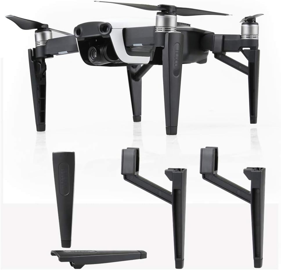 RCGEEK Compatible DJI Mavic Air Landing Gear Feet Leg Extenders Height Extending Kit with Silicon Shockproof Foot Cushion Compatible with DJI Mavic Air Drone, 1 Set (for Mavic Air)