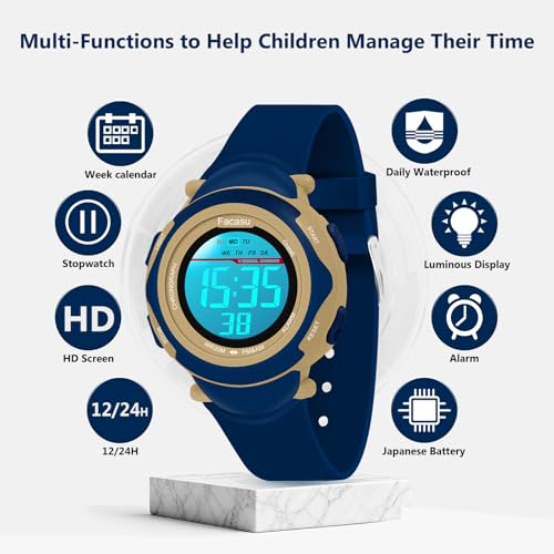 Image of Kids Digital Watch for Girls Boys,Children's Waterproof Colorful Light UP Outdoor Sport Watch with Stopwatch Alarm-Kids Gifts for Girls Boys