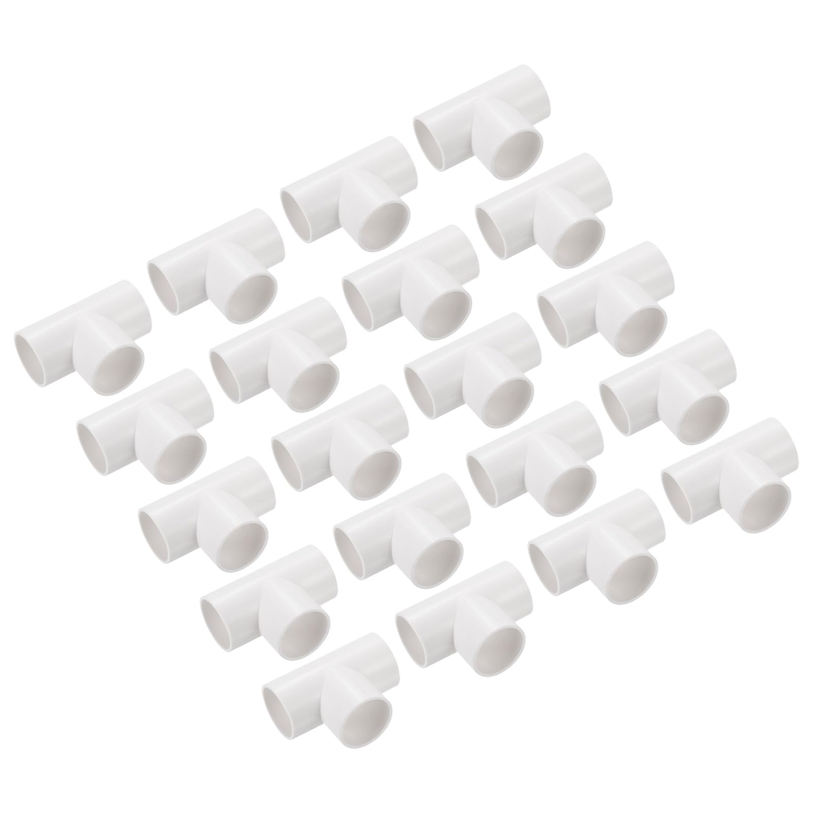 QUARKZMAN Giunto per Guaina Pvc Raccordi a Forma di T Giunto per Tubo Bianco 25 mm 3 Vie per Guaina Elettrica da Giardino Confezione da 30
