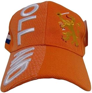 Holland Netherlands Country Letters Flag Orange Hat Cap 3D Embroidered