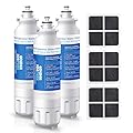 GOLDEN ICEPURE RWF3500A Refrigerator Water Filter & Air Filter Combo, Compatible with LG LT800P, Kenmore 469490, ADQ73613401, LSXS26366D, LUPXS3186N, LSXS26366S, LT120F, FL-RF20, R-9490, DWF-35