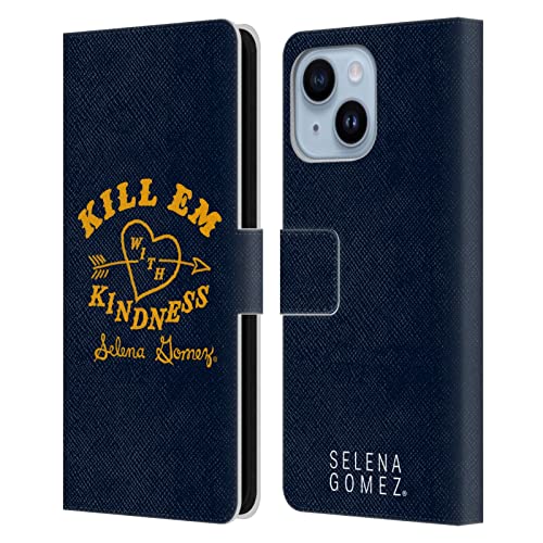 Housse cuir iPhone 14 Plus Selena Gomez pour protéger l'écran et ranger les cartes