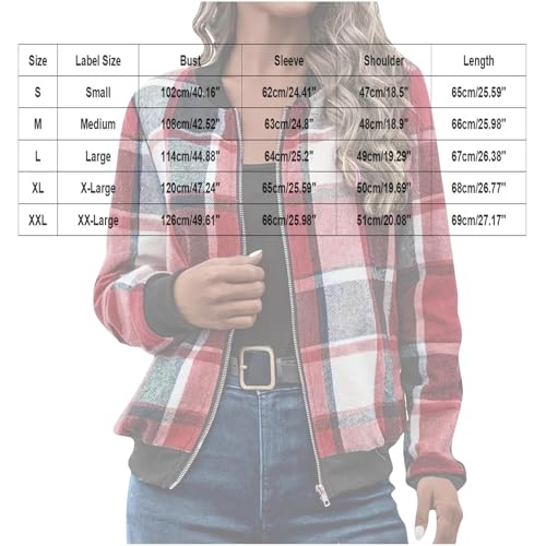 Plaid Shirts for Women Zip Up Shackets Jackets Casual Long Sleeve Flannel Jacket Fall Outfits for Women 20253