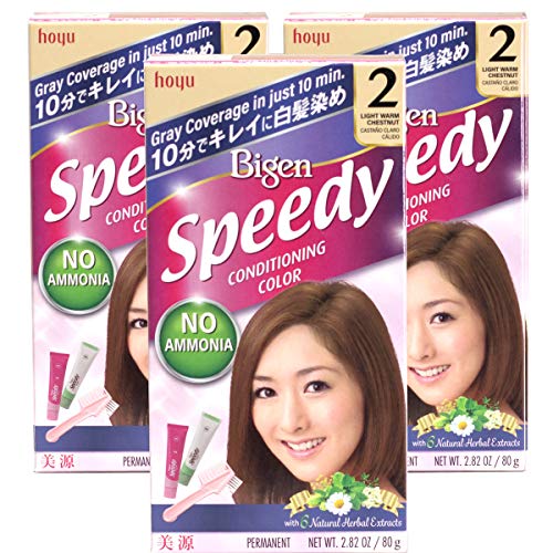 Bigen Speedy Conditioning Color Kit: 2 Light Warm Chestnut - 3 Pack