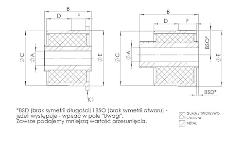Tedgum ted50867 boccola braccio di controllo