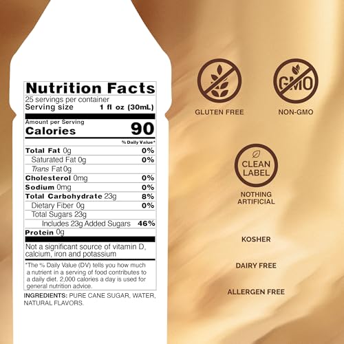 Image of Monin Macadamia Nut Syrup for Drinks - Gluten Free - 750 ml / 25.4 fl oz | Macadamia Nut Syrup Flavoring for Coffee, Milkshakes, Cocktails, Mochas, Lattes & More, Naturally Flavored, Kosher, Non-GMO