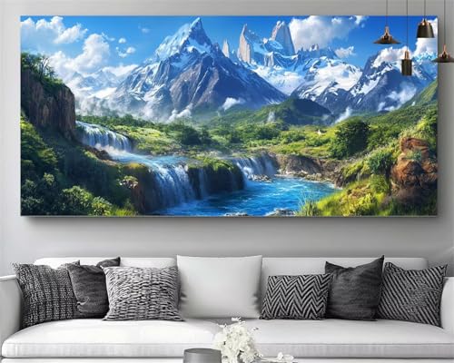 Tableau strass diamant montagne 5D de qualité supérieure avec canevas grand format M850
