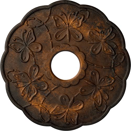 Image of Ekena Millwork CM17TSRUSDecorative Ceiling Medallions Modeled After Original Historical Patterns & Designs, Rust