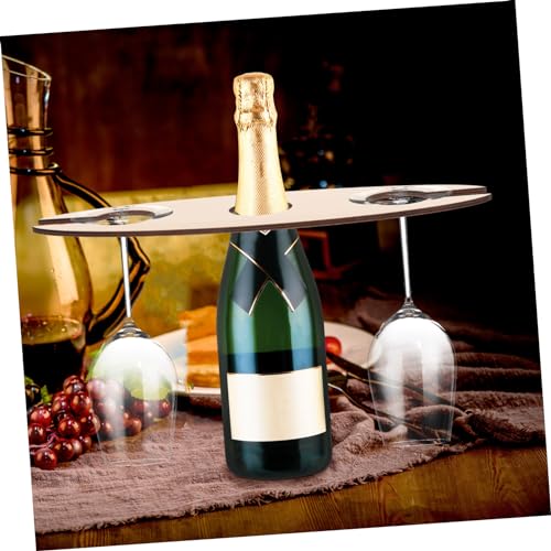 Soporte de vino de madera 3 piezas para  botellas miniatura 4