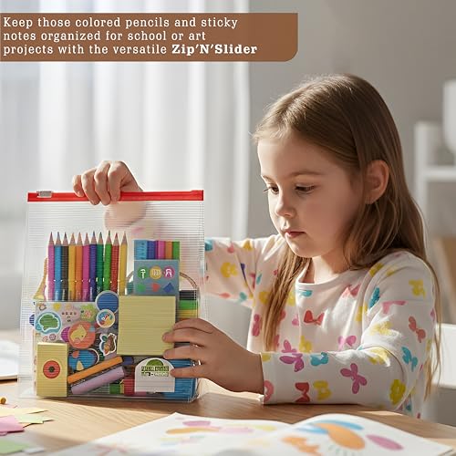 Image of Shalimar Zip 'N' Slider Bags | Small (20 cm X 20 cm) | Pack of 45 Bags | Ziplock /Vegetable /Fruit /Fridge /Multi-Purpose Storage Bag | Reusable & Reclosable with Slider Lock | Color - Natural