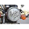 rond blanc 30W 6-LED Moto Universel 18-19cm Phare Haut/Feux de croisement Scooter lumière bulbe Lampe pour Honda Yamaha