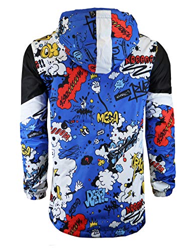 Image of Screenshotbrand Lightweight Hooded Water Resistant Windbreaker - Zip-up Fashion Map Print Rain Jacket