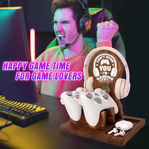 Gamer Gifts for Teen Boy, Gamer Accessories Stuff, Gaming Gifts for Son, Boyfriend, Husband, Wooden Headphone Stand - Image 6