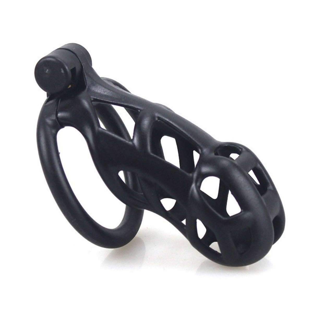 Gabbia Sportiva In Resina Nera + 4 Fibbie Ad Anello + 1 Chiave (Standard) -H