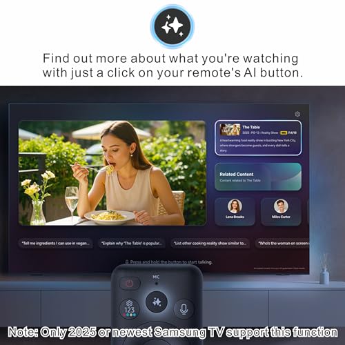 Image of Replacement Solarcell Remote for Samsung Smart TV Remote w /AI YouTube
