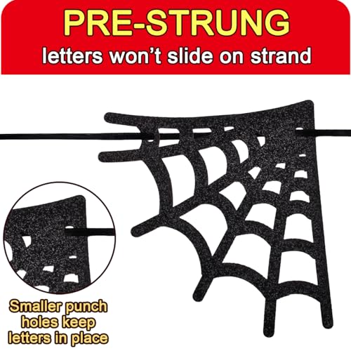 Image of Pre-Strung Spider Happy Birthday Banner, Spider Birthday Decorations for Kids Party Supplies