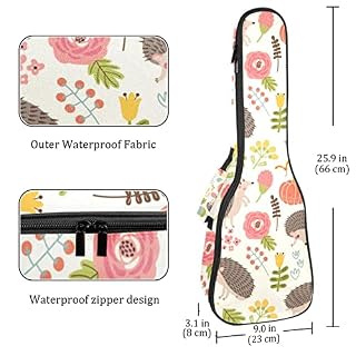 Housse pour ukulélé rétro motif hérisson floral 10 mm d’épaisseur rembourrage éponge 53,3 cm avec sangles réglables pour… - Les Beatles, Paul McCartney, John Lennon, RIngo Starr, George Harrison Housse pour ukulélé rétro motif hérisson floral 10 mm d'épaisseur rembourrage éponge 53,3 cm avec sangles réglables pour… – Image 4
