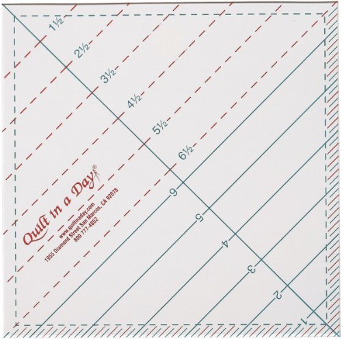 Quilt In A Day 6 1/2 x 6 1/2-inch Triangle Square Up Ruler by Quilt In A Day
