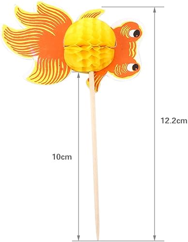 Miniatura 2 de 45 piezas de palitos de frutas para tartas de frutas, decoración de fiesta, paraguas de pavo real, cóctel, peces dorados, para sándwiches, barbacoa,