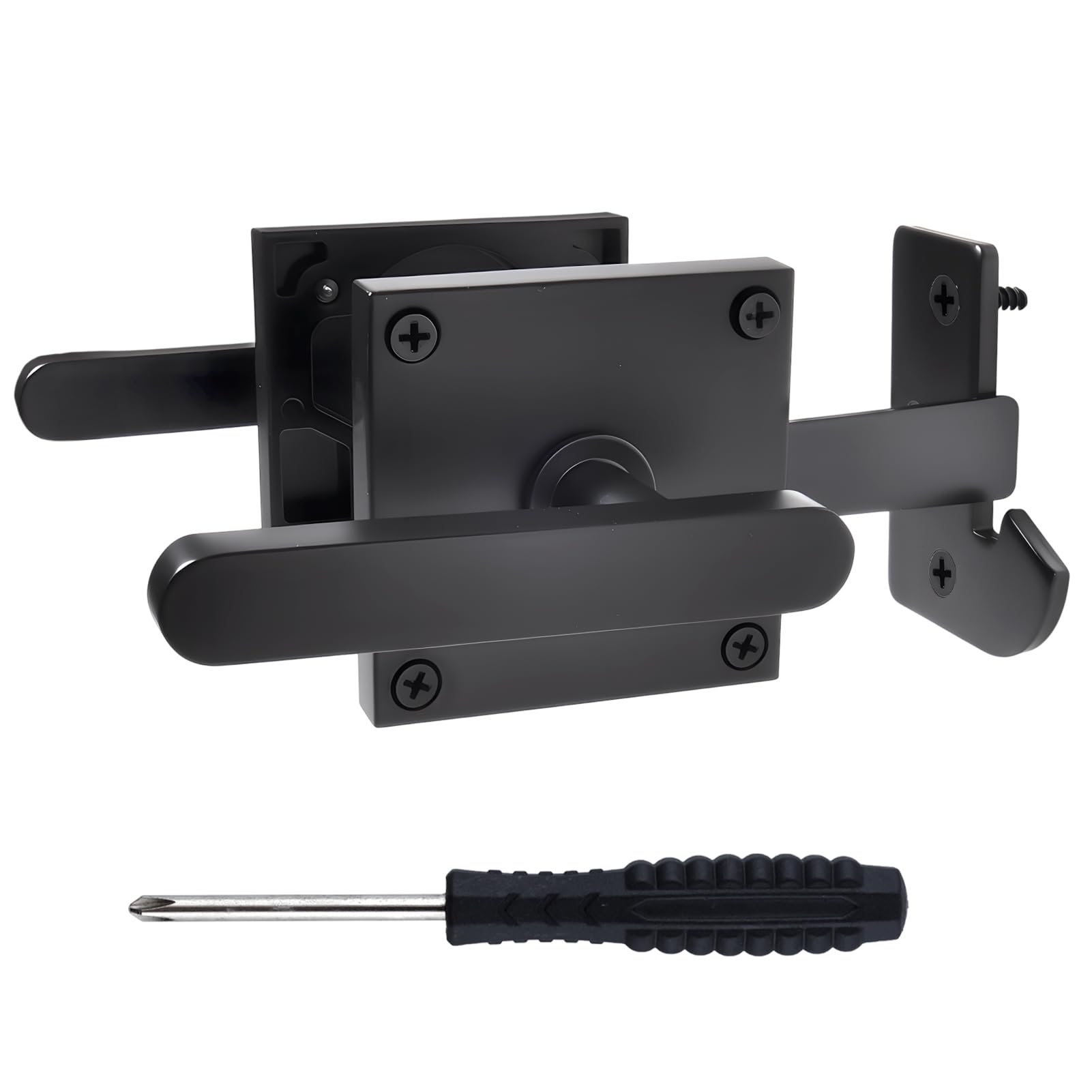 Loquet de porte double face robuste pour porte battante clôture extérieure portails en bois piscine