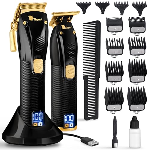 Fagaci Professional Hair Clippers for Men Set Turbo Power with Precise Cutting, Barber Clippers for Hair Cutting, Cordless Hair Clippers and Trimmers Set, Maquina de Cortar Cabello, Haircut Barber Kit
