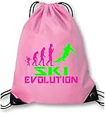 Versandkostenfrei EZYshirt® Ski Evolution Turnbeutel