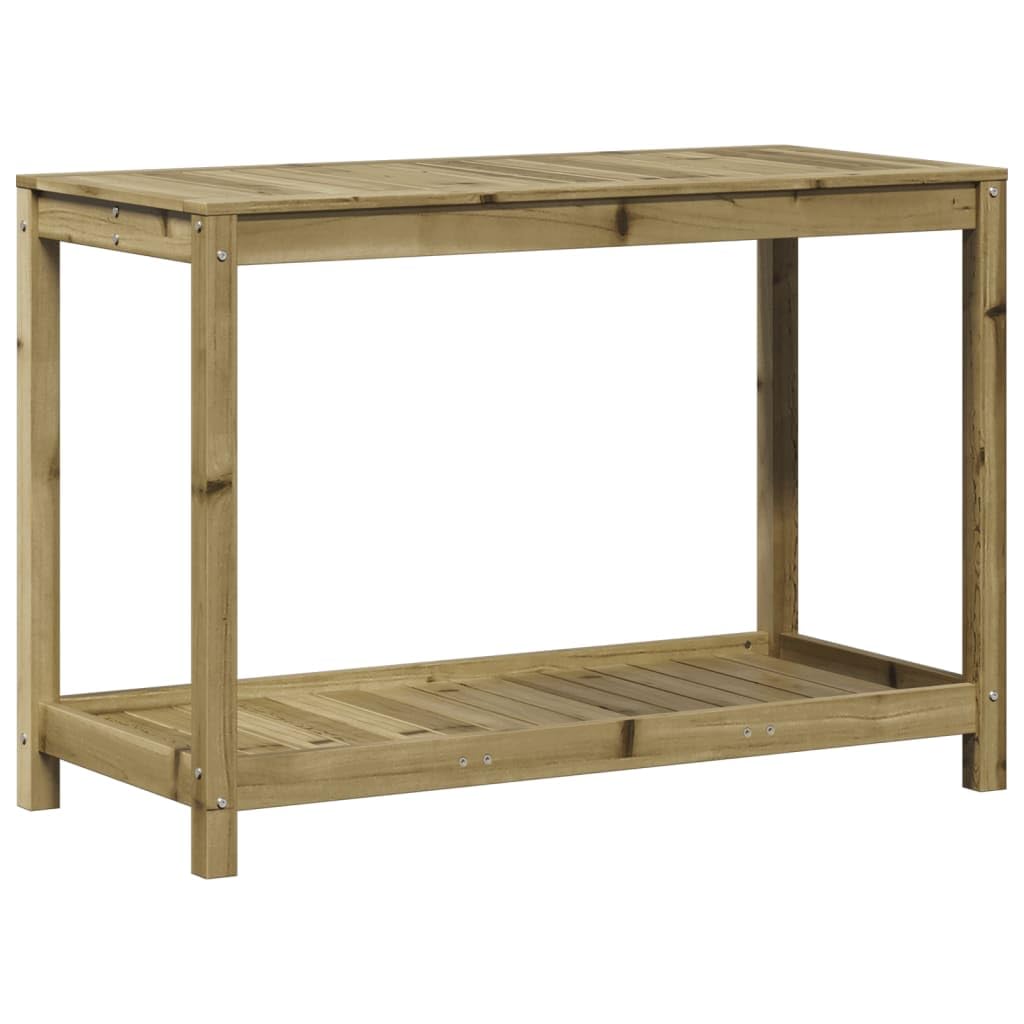 vidaXL Mesa plantación con Estante Madera Pino impregnada 108x50x75 cm