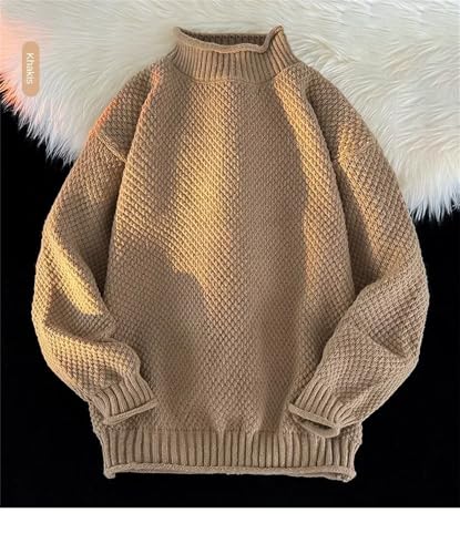 Men's Fisherman Comfortable Warm Sweater Vintage Crewneck Long Sleeve Cable Knit Pullover2