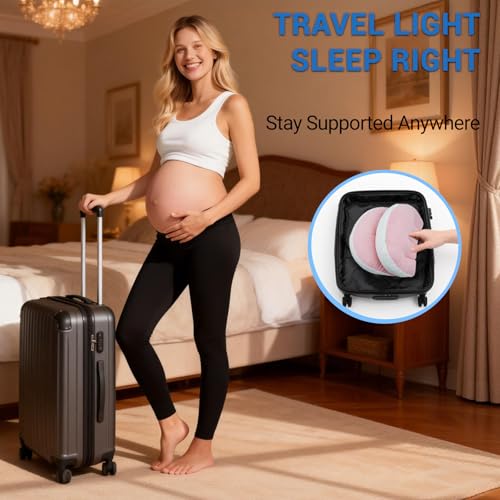 Image of Pregnancy Pillow for Pregnant Women, Memory Foam Pillow for Side Sleeper, Maternity Pillow Support for Back, Belly, HIPS, and Legs