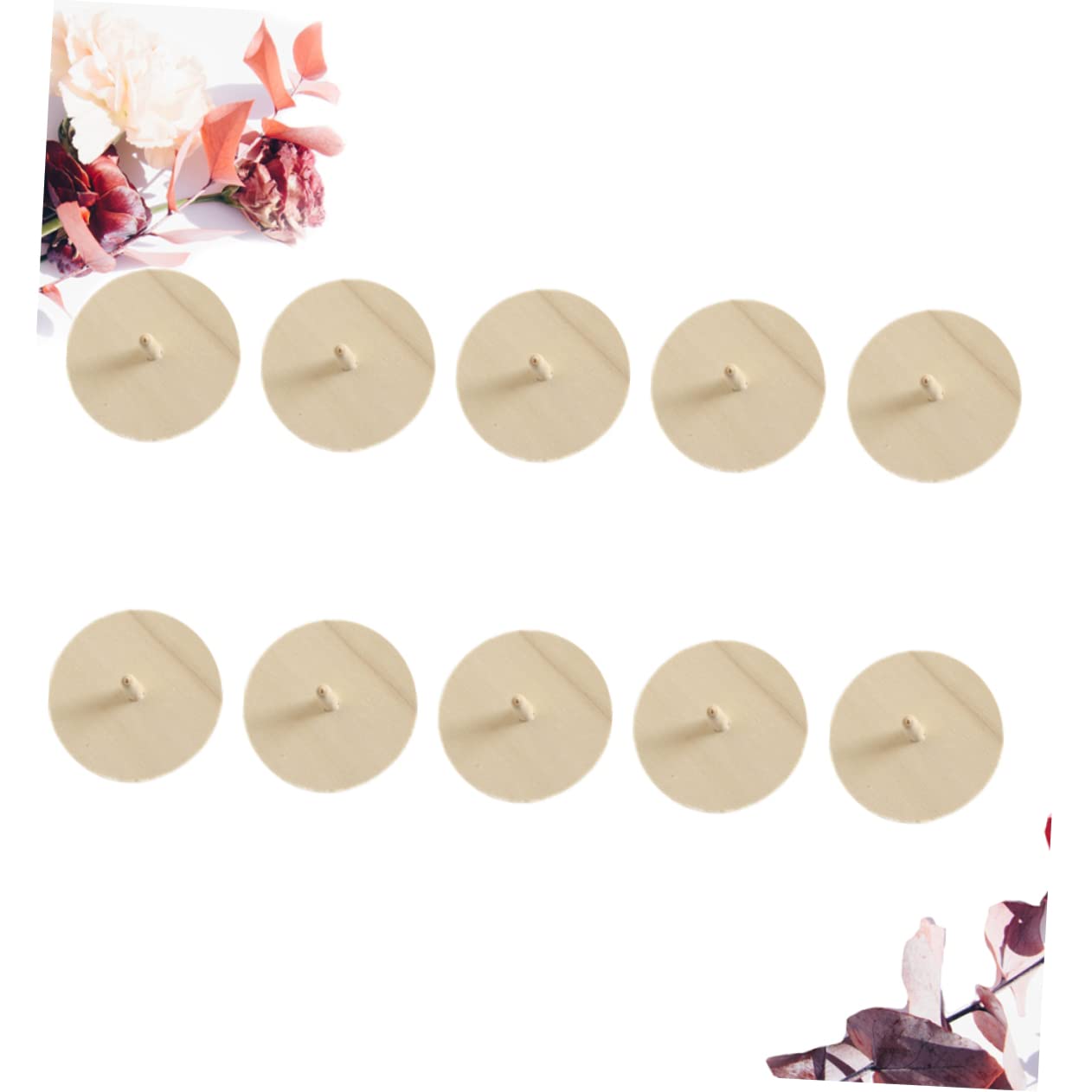 WOONEKY 10pcs Wooden Kids Spinning Top Toy Fidget Gyroscope DIY Painting Toy for Unfinished Kids