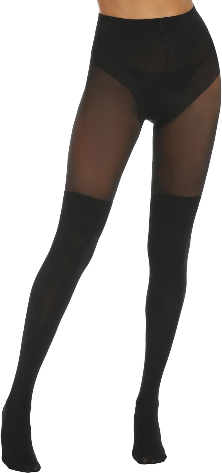 Faux Thigh High Tights Suspender Pantyhose Mock Over the Knee Socks Goth Stockings