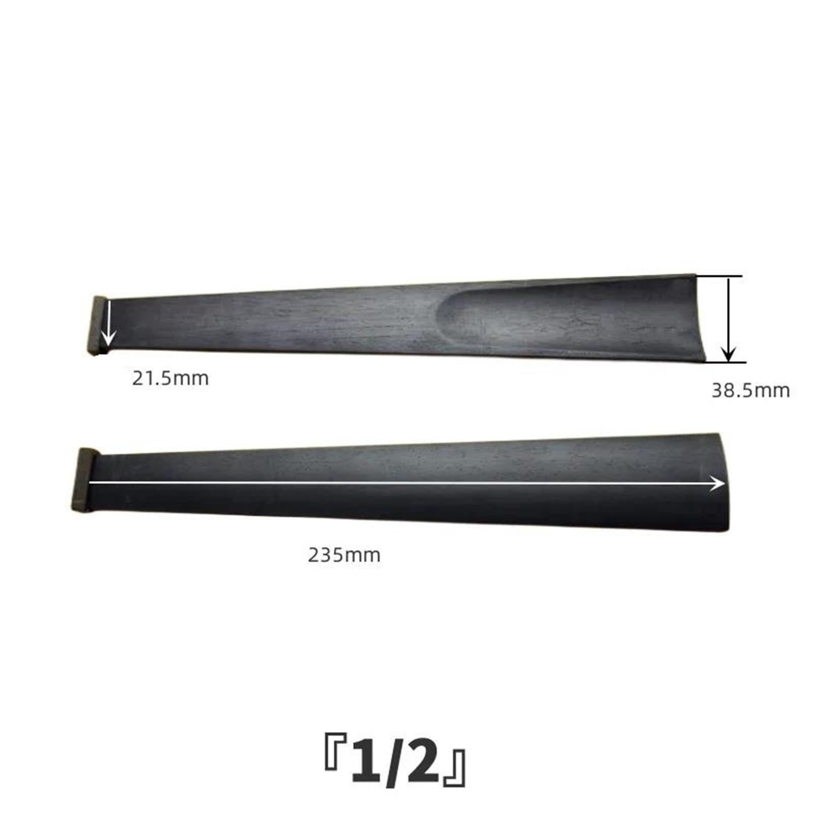 2 Sztuki Ebony 4/4 Skrzypce 15 16 Cali Altówka Czarna Podstrunnica Z Akcesoriami Nakrętek Górnych(1/2)