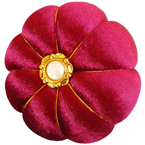 CUSHYSTORE Red Velvet Wrist Pin Needle Cushion Pincushion for Sewing