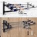 Horizontal Rod Rack for Fishing Rod Wall Rack Storage-Ultra Sturdy Strong Weatherproof Holds 3 Rods- Space Saving for Fishing Rods，Hiking Poles, Ski Poles, Hockey Sticks and Cue