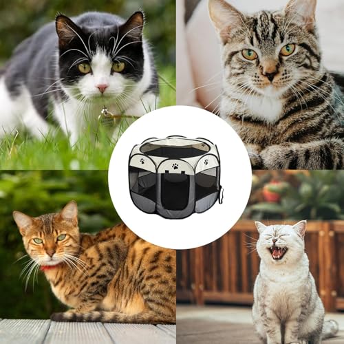Parc portable pour chiots idéal camping et balades en tissu Oxford pliable - 5