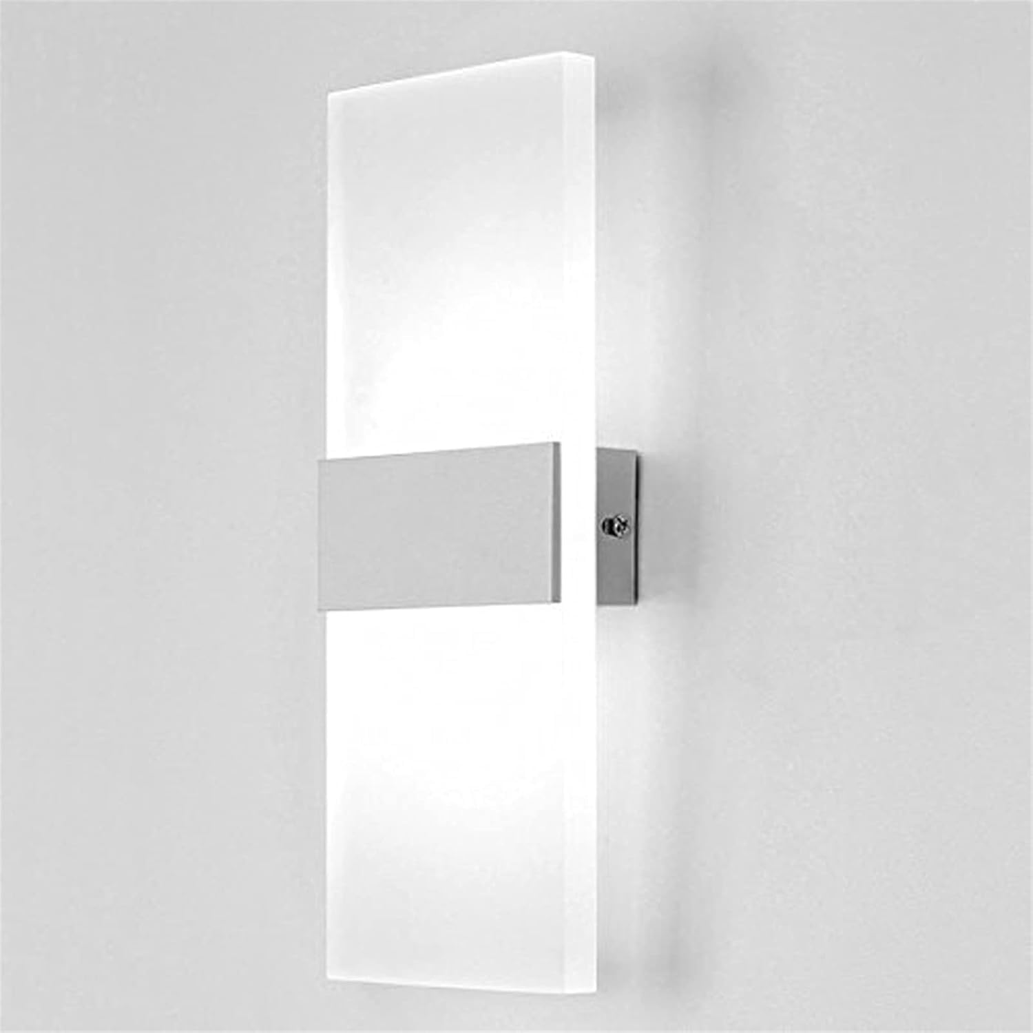 HYJAUSXB Acrylic Wall Lights LED 12W Modern Minimalist Lamp丨Aluminum Alloy Stripe Sconce Light Fixture丨Decorative Home Interior Lighting Fixtures for Living Room Bedroom Corridor Hallway (Silver300