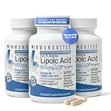IMMUNOVITES 3-Pack Stabilized R-Alpha Lipoic Acid ((True)) 600mg per Serving [[High Potency & up to 40x Increased Absorption]] (Na R-ALA) (Na R-LA) (Na R-Lipoate) (3 Bottles)