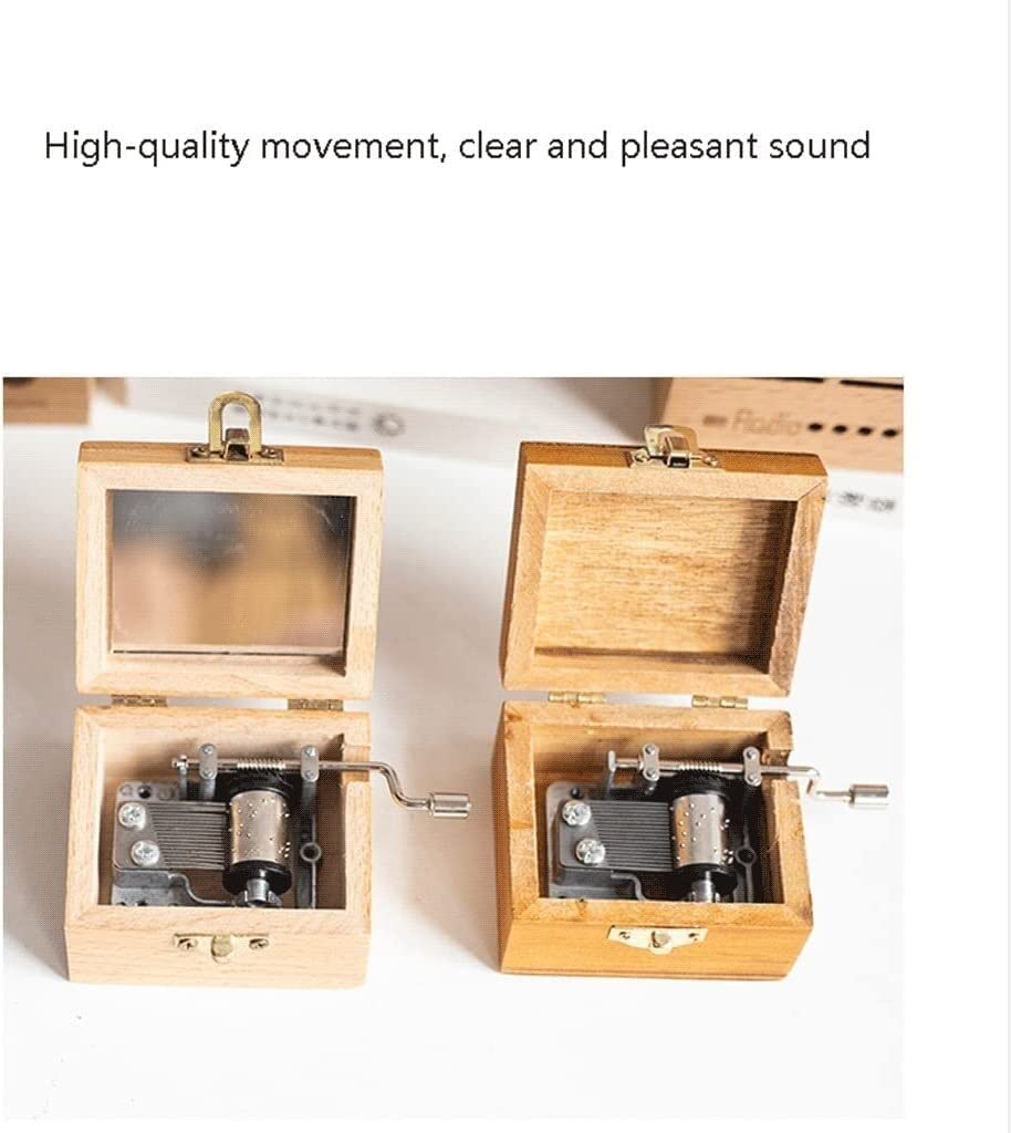 Caja de música Caja De Musica Niña Radio Caja de música mecánica clásica relojería Caja de música Creativa de Madera para Hija cumpleaños Navidad Caja Musical Personalizada(A)