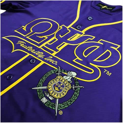 Legacy Tradition Omega Psi/Ψ Phi S1 Baseball Jersey [Purple] miniatura 3