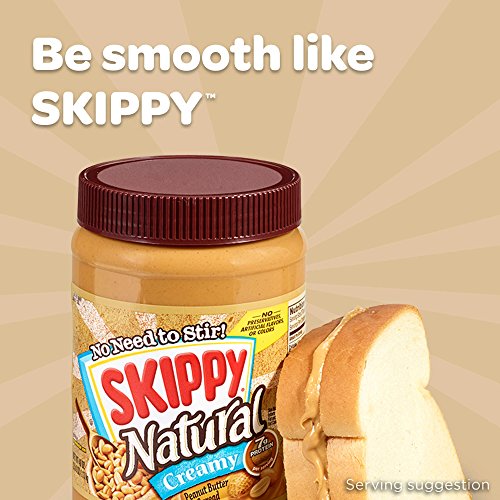 Image of SKIPPY Peanut Butter, Natural Creamy, 26.5 Ounce (Pack of 12)