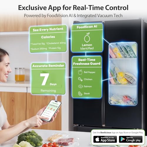 Image of Beelicious Pro Precut Vacuum Sealer Bags for Food Storage 100 Count 8 inch x 12 inch with BPA-Free, Heavy Duty, Commercial Vacuum Seal Bags for Sous Vide & Seal a Meal