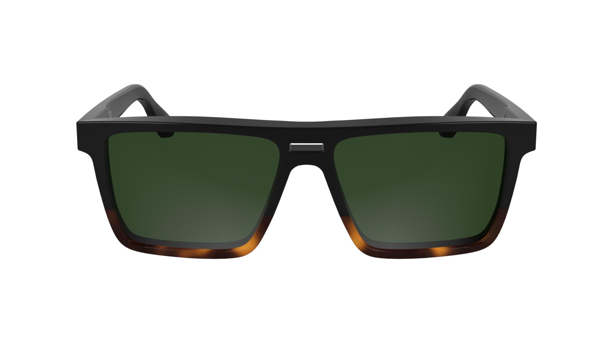 Calvin Klein Men's Sunglasses CK25501S - Black/Havana with Solid Green Lens