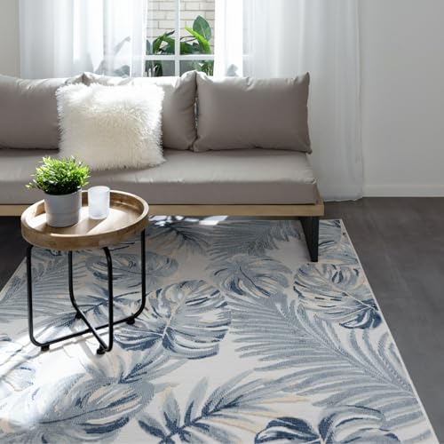 benuta Basic In- & Outdoor Teppich Flora - Mehrfarbig 200x300 cm - Florales Design - Wetterfest & UV-beständig - Für Balkon, Terrasse, Garten - Küchenteppich & Wohnzimmerteppich - Pflegeleicht Robust